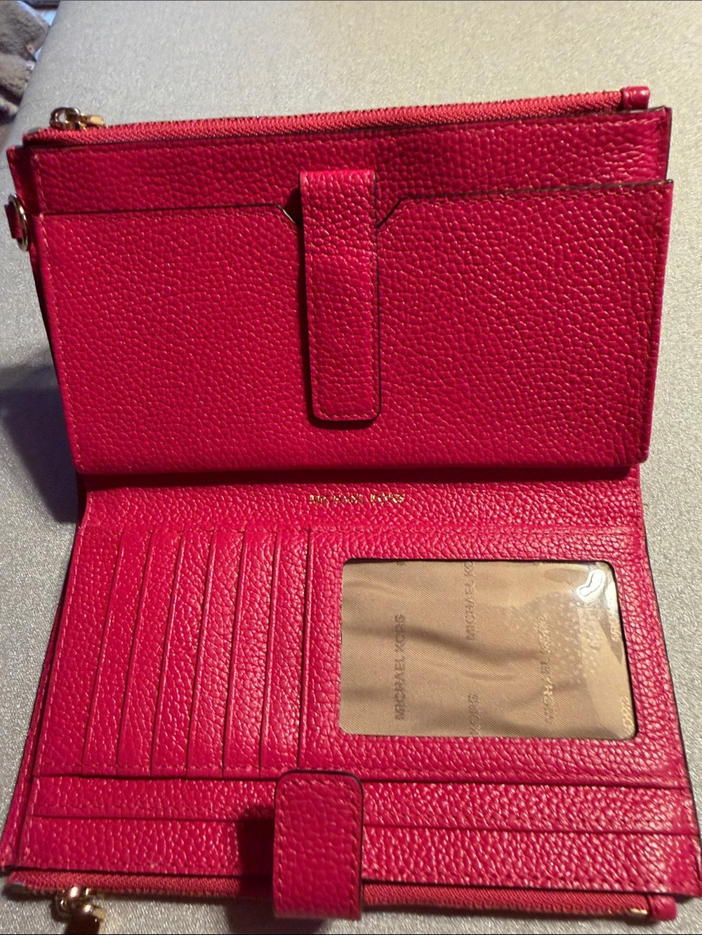 Michael Kors Hot Pink Leather Tote with Matching Wallet - Picture 11 of 15